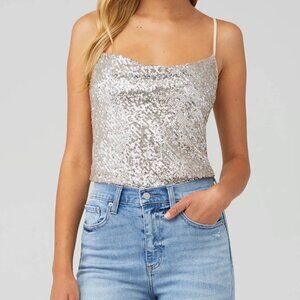New Silver Sequin Cami by RESA